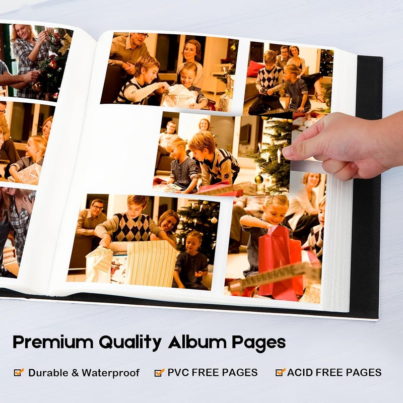 Aevdor 1000 Pockets Photo Album 4x6, Extra Large Capacity Leather Cover Wedding Family Picture Book Holds 1000 Horizontal and Vertical Picture, Acid-free Pages 4x6 Photo Album with Front Window, White - Image 5